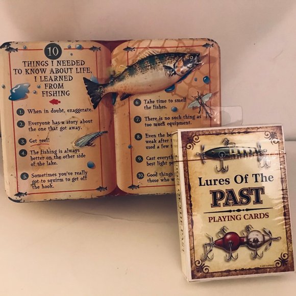 Games Fishing Lures Tin And Playing Cards Poshmark